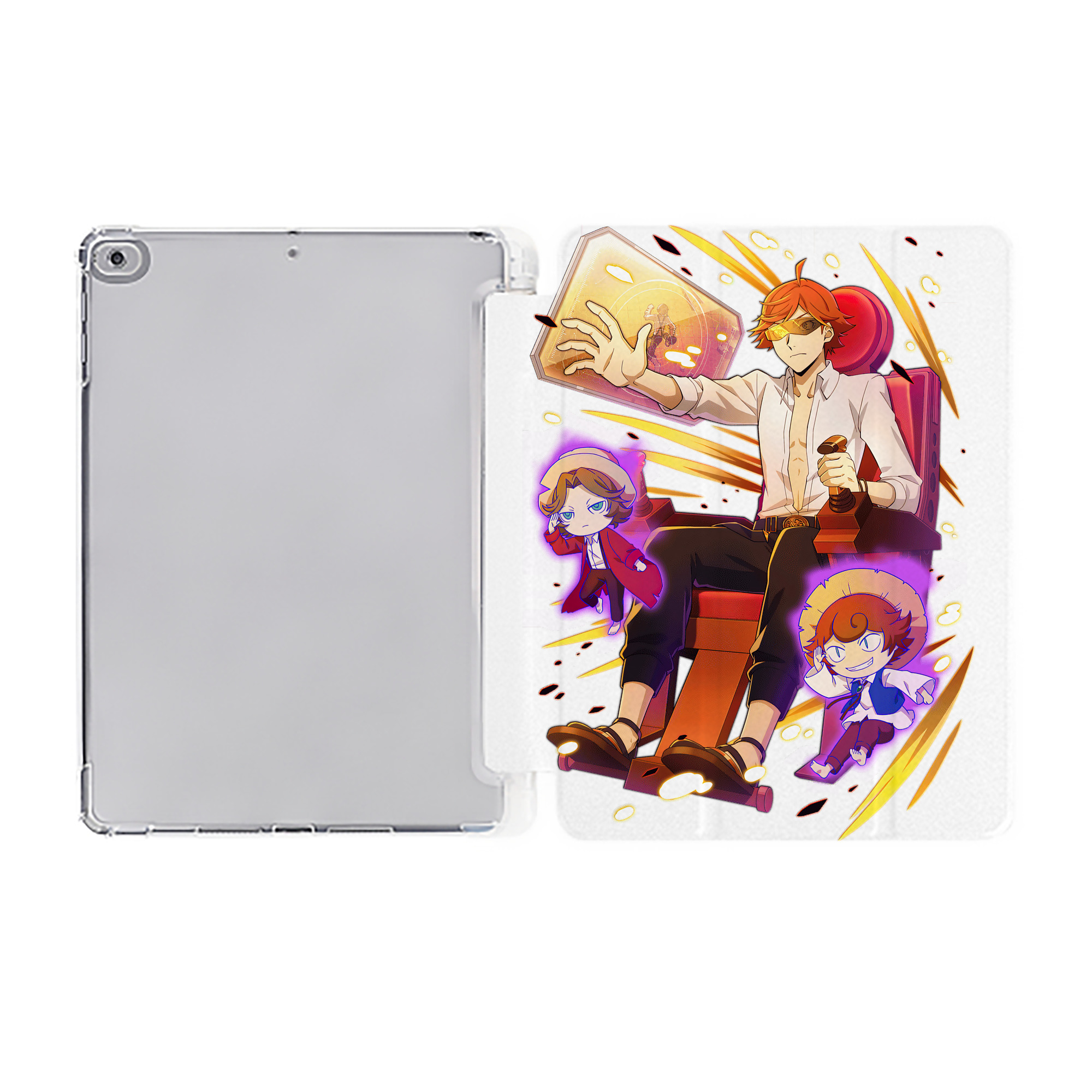 （画像用） 文豪ストレイドッグス Bungo Stray Dogs IPad ケース ペン収納付き 三つ折りスタンド PUレザー×シリコン 対応機種9.5/10.5/10.9インチ